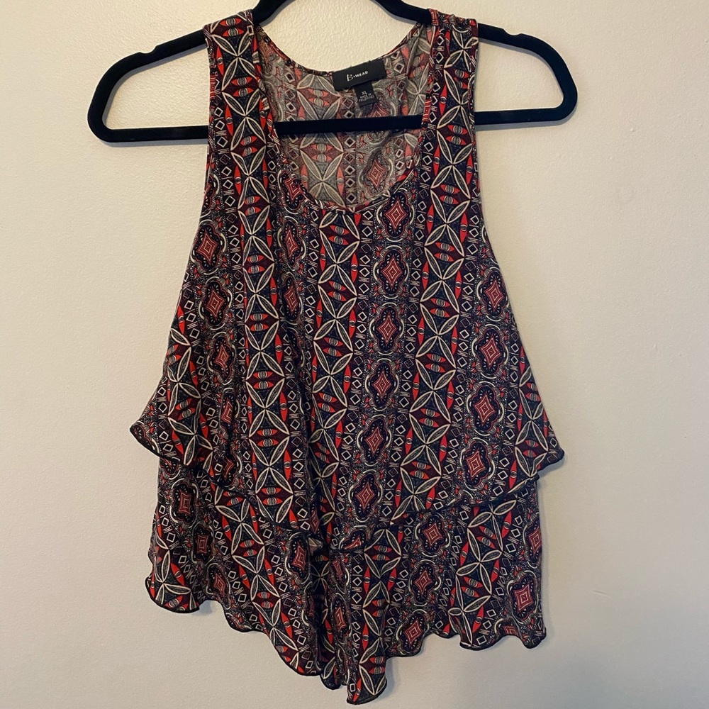 Flowing sleeveless blouse